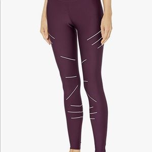 Alo dark plum sequence leggings dark plum